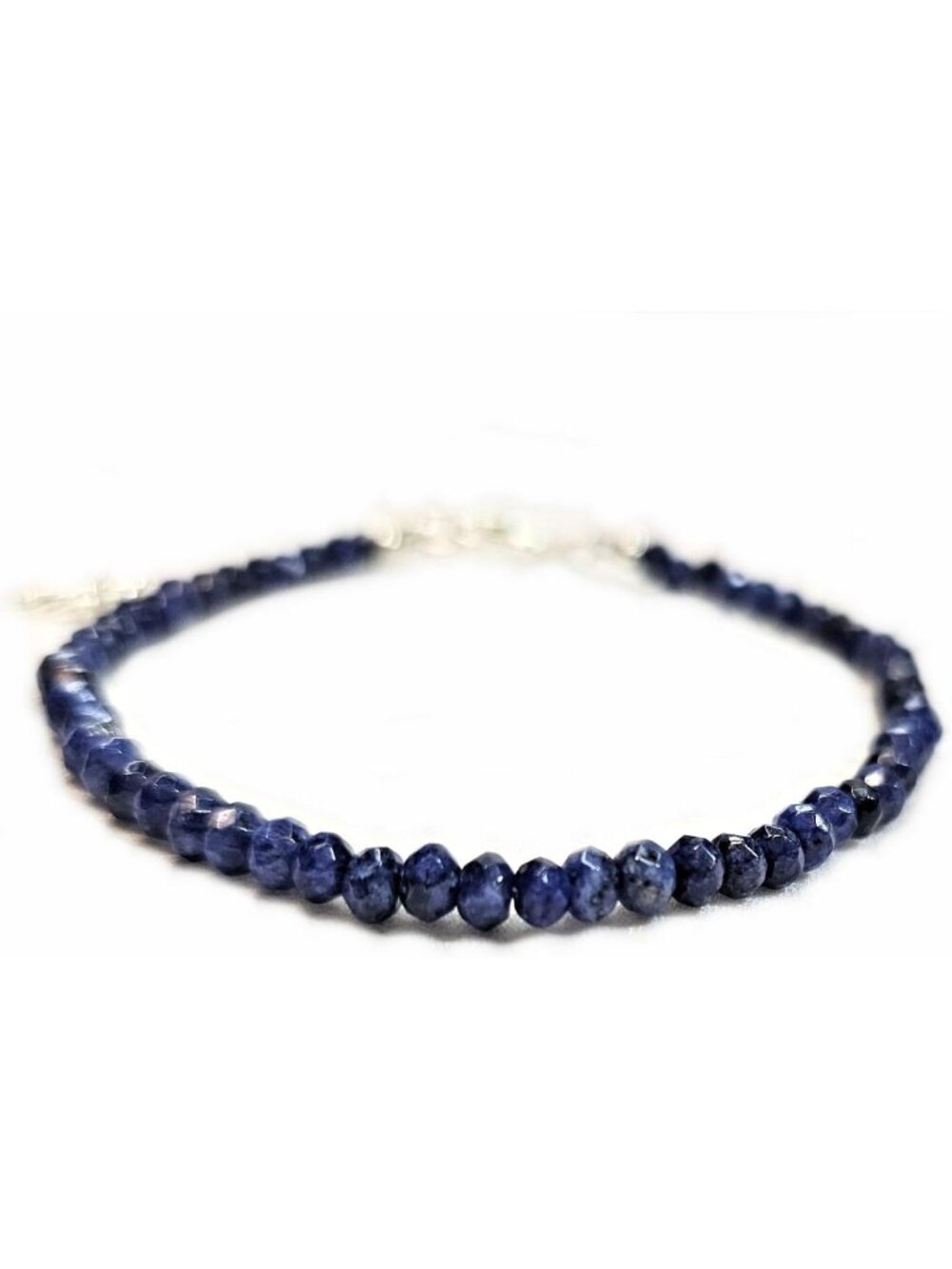 Dainty Birthstone Crystal Bracelet - Natural Stones, Shiny Faceted, Extendable